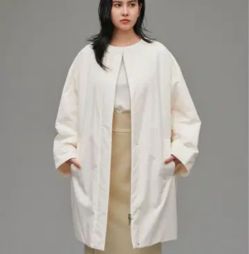 언클레이브 패딩 미들 코트 에크루 2