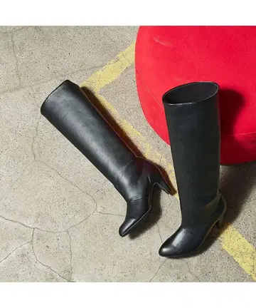 LAROUTE 루즈 롱 부츠 새상품 블랙 M