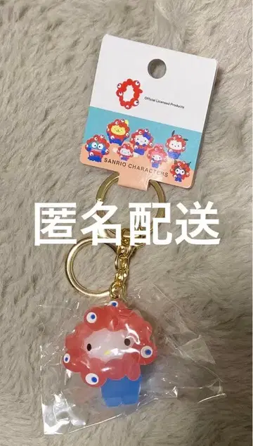 산리오 미야쿠미야쿠 키리 입체 마스코트 키티 클리어 컬러