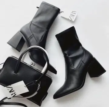 ZARA 앵클부츠 스트레치 블랙