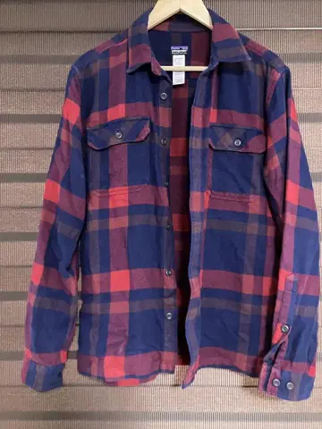 patagonia 플란넬 셔츠 M 네이비 레드