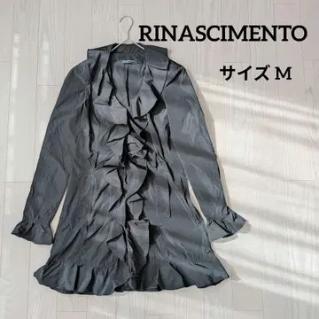 RINASCIMENTO 리나시멘토 프릴 롱 코트 블랙 M