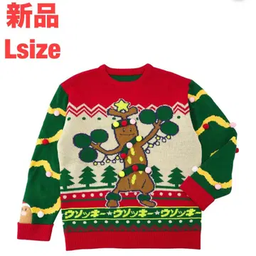 포켓몬 크리스마스 우소키 스웨터 니트 L 사이즈 #3