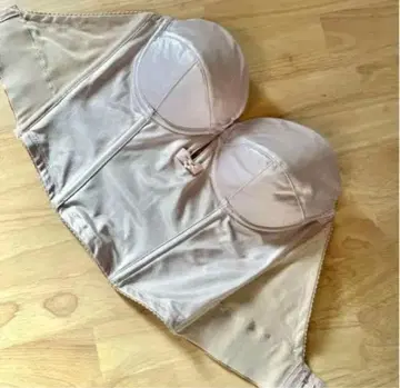 브라이덜 블룸 숏 뷔스티에 D70 베이지 거들 S 세트