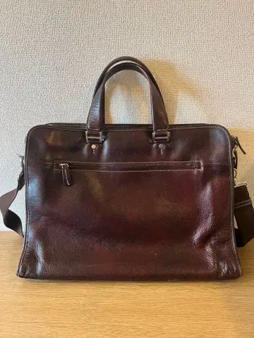 LO HOMME PRESSE 비즈니스 백 다크 브라운 가죽