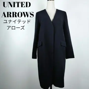 [ a067 ] UNITED ARROWS 노카라 체스터 코트 롱 기장
