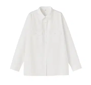 MUJI Labo 포플린 레귤러 칼라 셔츠