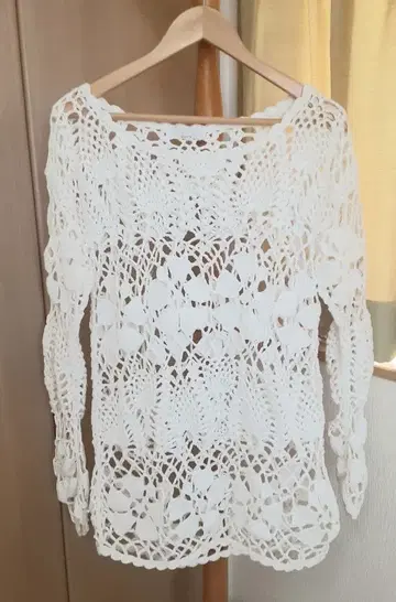 알바 로자 레이스 니트 튜닉