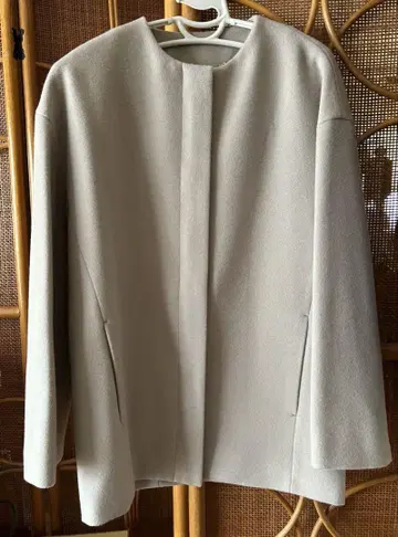 untitled 캐시미어 혼방 노카라 코트 XS 미사용