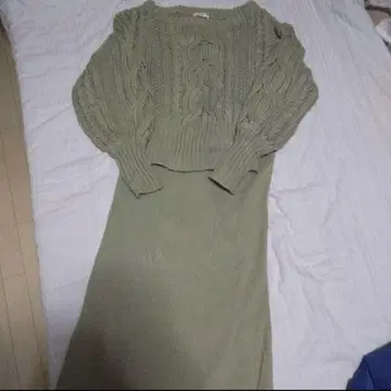 무루아 케이블 니트 원피스 세트