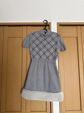 Darich 그레이 반팔 미니 원피스 FREE 사이즈