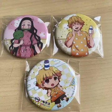 귀멸의 칼날 극락탕 캔뱃지 네즈코 젠이츠