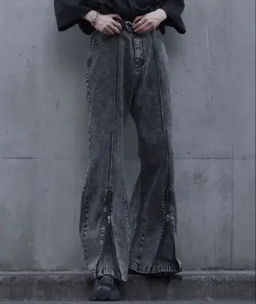 블랙 부츠컷 데님 L 사이즈