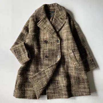 23AW 저널 스탠다드 BALLI 트위드 빅 칼라 미들 코트