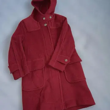 INVERTERE 후드 부착 더플 코트 레드