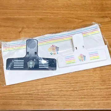 아라시 와쿠와쿠 학교 2012 공식 굿즈 클립 2개 세트 화이트 네이비