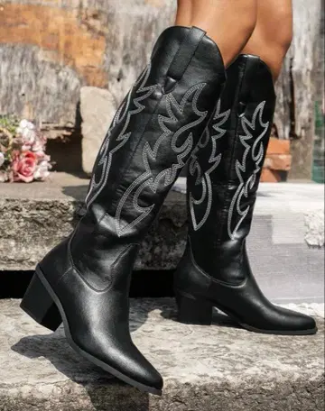 새상품 웨스턴 부츠 블랙 23cm