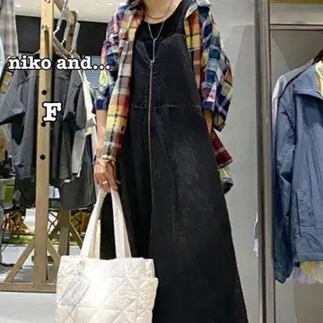 니코앤드 Misayo 데님 오버롤 스커트 점프 스커트 2way 면