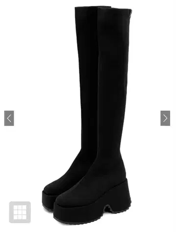 GRL 스트레치 니트 통굽 롱 부츠