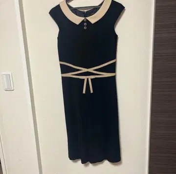 TOCCA 네이비 베이지 무릎 기장 원피스 사이즈 0