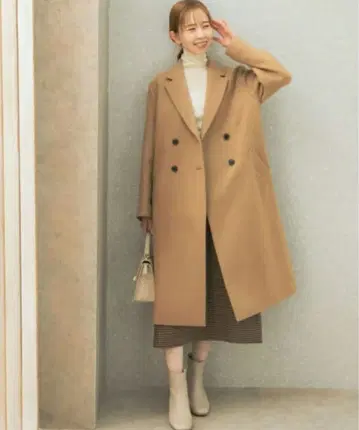 새상품급 로쏘 BELLANDI 체스터 코트 캐시미어 혼방 울 38