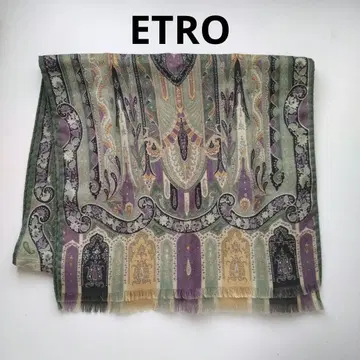ETRO 에트로 페이즐리 무늬 스카프 스톨 실크 울 이탈리아제