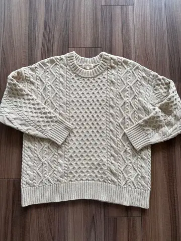 DEMYLEE 베이지 케이블 니트 스웨터 XS