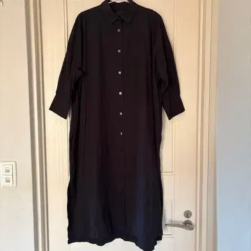 무인양품 고밀도 직조 ONE SIZE 7부 소매 셔츠 원피스