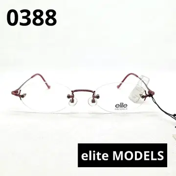elite MODELS 빨간색 오벌 안경 0388