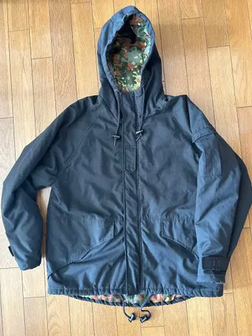 블랙 충전솜 아우터 애니멀 점퍼 블루종