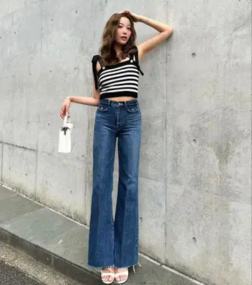 sheller 셰리에 OKAYAMA flap pocket 플레어 데님