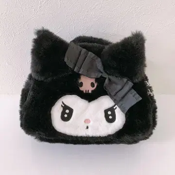 산리오 비밀의 멜로쿠로 쿠로미 페이스형 파우치