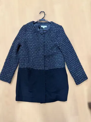 manics 네이비 트위드 코트