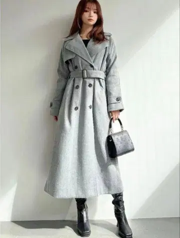 그레이 계열 RESEXXY 롱 코트 F 사이즈