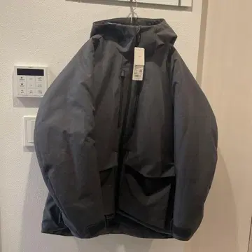 UNIQLO 하이브리드 다운 후드티 XXL 다크 그레이
