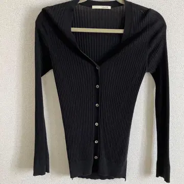 퀄리티 블랙 리브 가디건