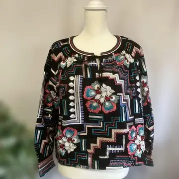 [ 새상품급 ] GRACE CONTINENTAL 꽃무늬 자수 긴팔 셔츠