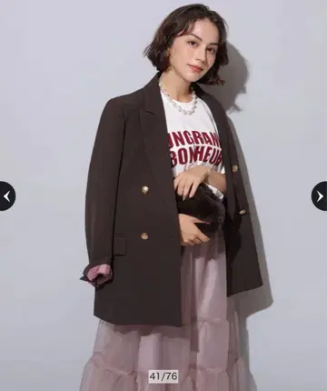 Arpege story W 버튼 테일러드 자켓