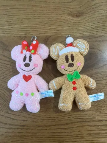 [ 새상품급 ] 2012 크리스마스 인형 배지 진저 미키 & 미니