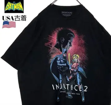 USA 구제 의류 배트맨 t셔츠 블랙 2XL 게임T셔츠 인저스티스2
