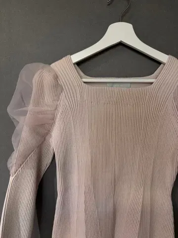 새상품 셀포드 리브 편직 핑크 드레스