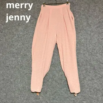 merry jenny 핑크 텍스처 캐주얼 팬츠