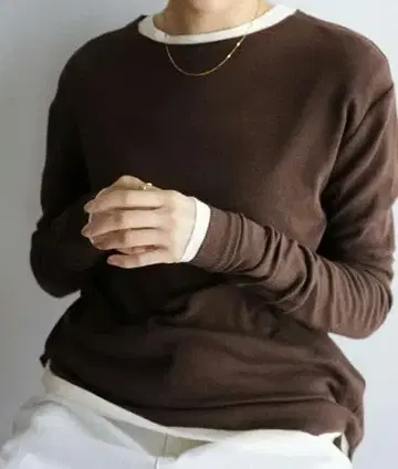 evernavy 에버네 긴팔 초콜릿 브라운 M