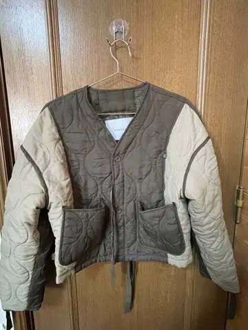 퀼팅 자켓 브라운 베이지