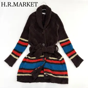 [ 할리우드 런치 마켓 ] 보아 롱 가디건 브라운 벨트 보더