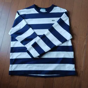 LACOSTE 보더 긴팔 T셔츠