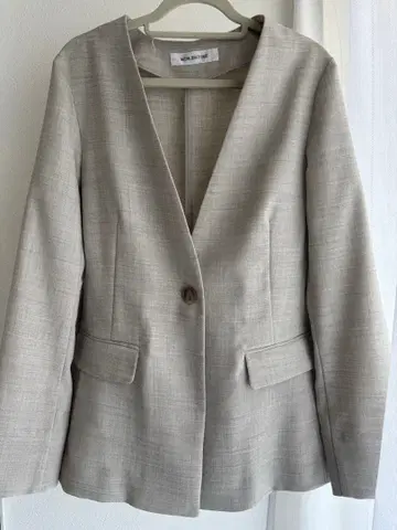 NATURAL BEAUTY BASIC 노카라 자켓 라이트 그레이