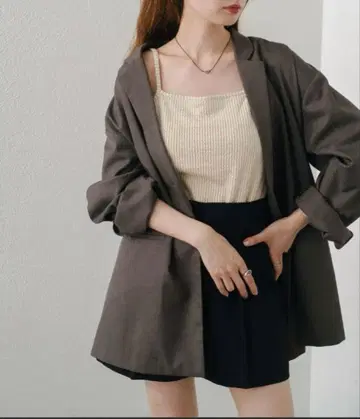 Kastane 디자인 오버 셔츠 자켓 브라운