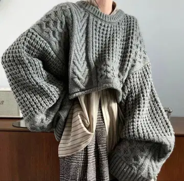 cft.sloth short alan knit 게으름뱅이 니트 택 포함