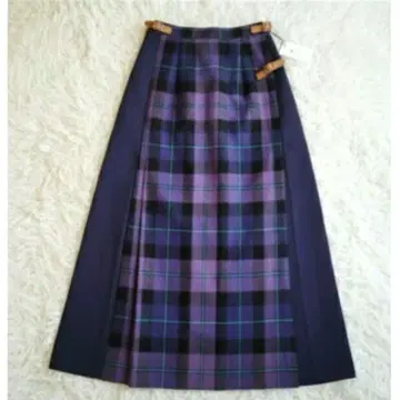 새상품 오닐 오브 더블린 그린 라벨 별주 패널 롱 스커트 퍼플